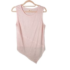 Sundays Two pink linen tank top